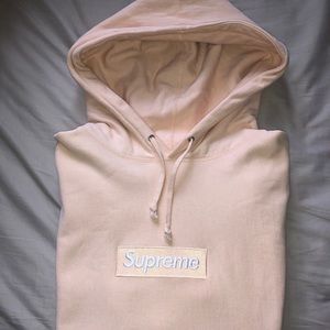 Supreme Box Logo Hoodie in Peach